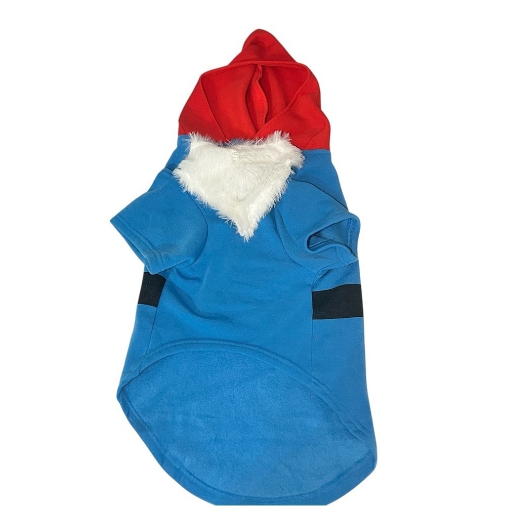 Dog Halloween Costume Gnome Size Large Sweatshirt Blue Red Beard